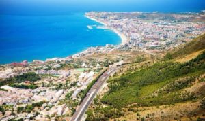 Coastal view of the Costa del Sol