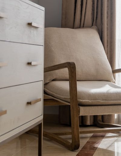After: bedroom chair and dresser detail