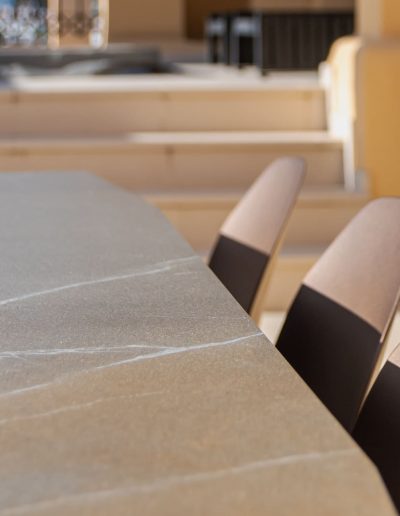 After: dining table with new seating