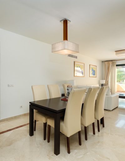 Before: dining area with table set